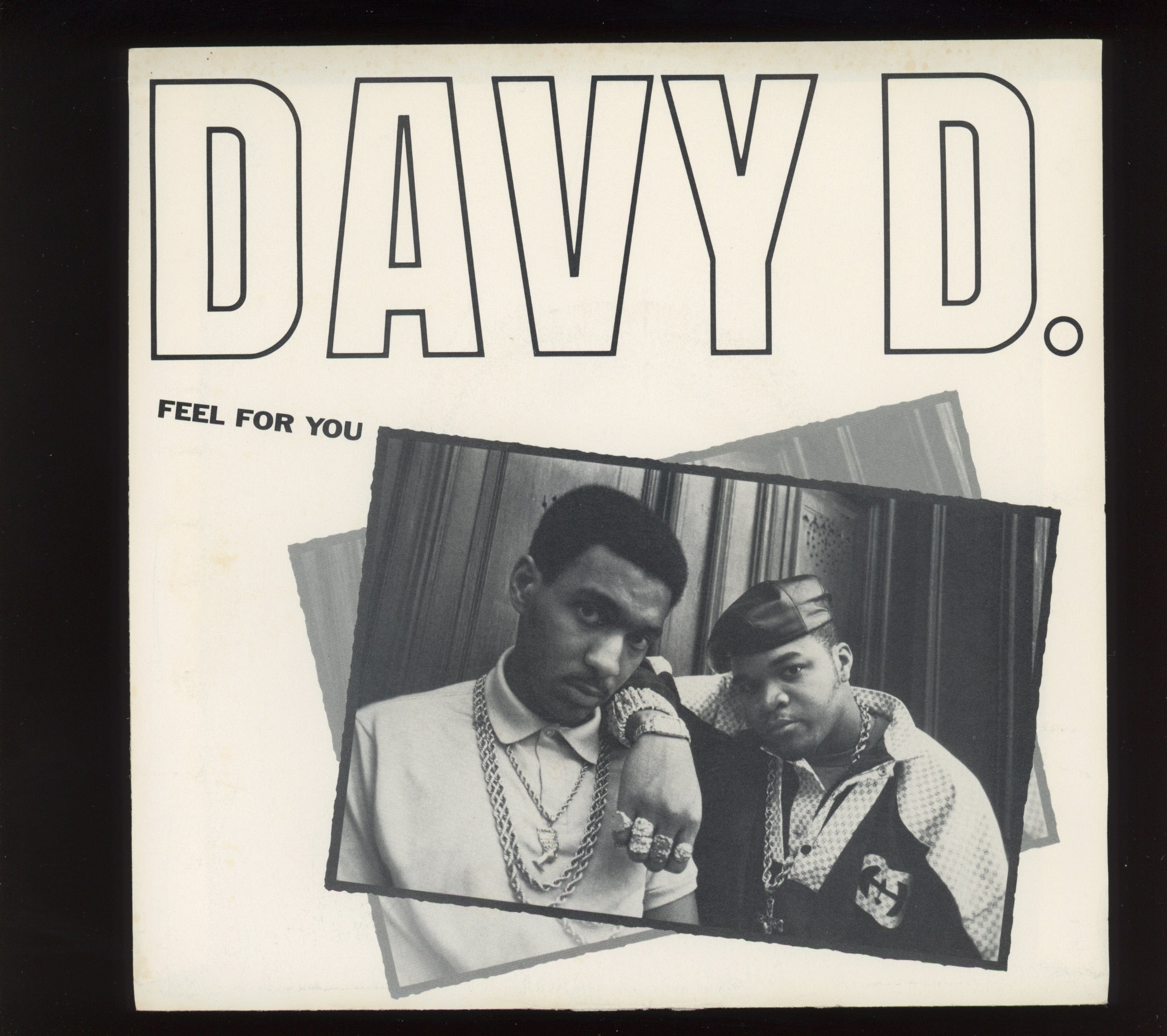 Davy D - Feel For You / Davy's Ride on Def Jam With Picture Sleeve