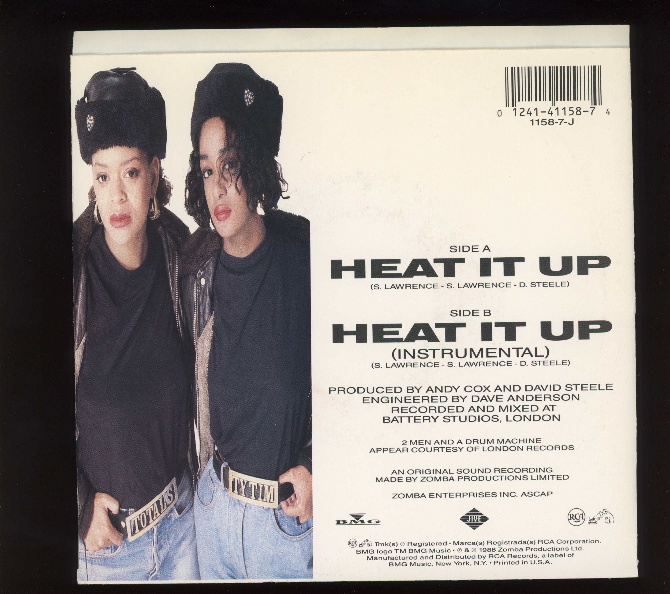 Wee Papa Girl Rappers - Heat It Up on Jive With Picture Sleeve