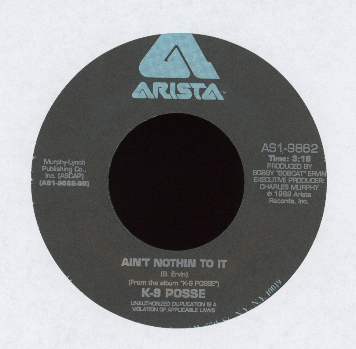 K-9 Posse - It Gets No Deeper on Arista With Picture Sleeve
