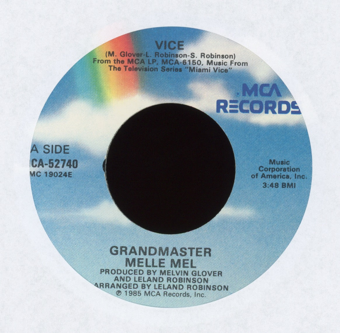 Grandmaster Melle Mel - Vice on MCA With Picture Sleeve