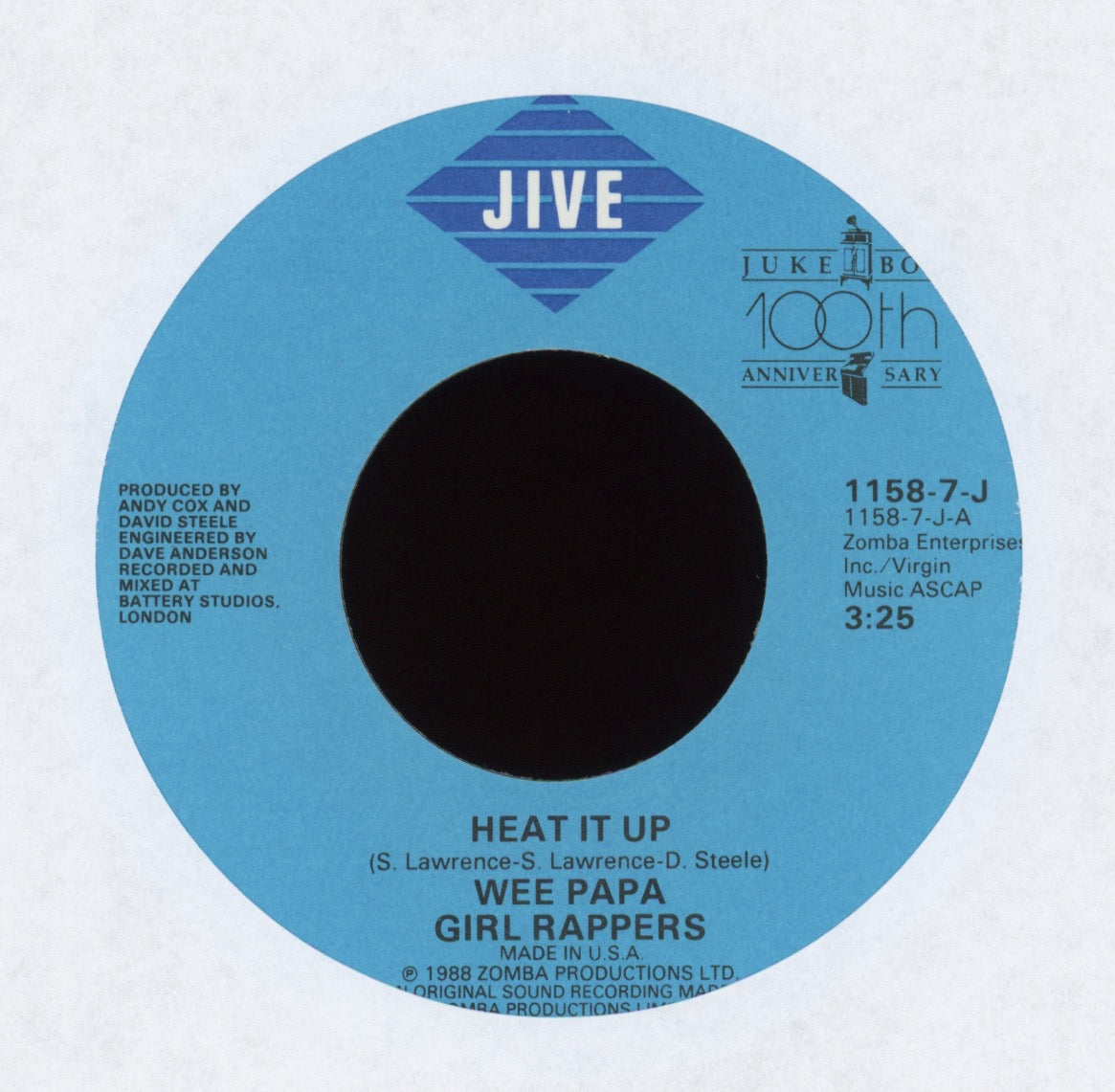 Wee Papa Girl Rappers - Heat It Up on Jive With Picture Sleeve