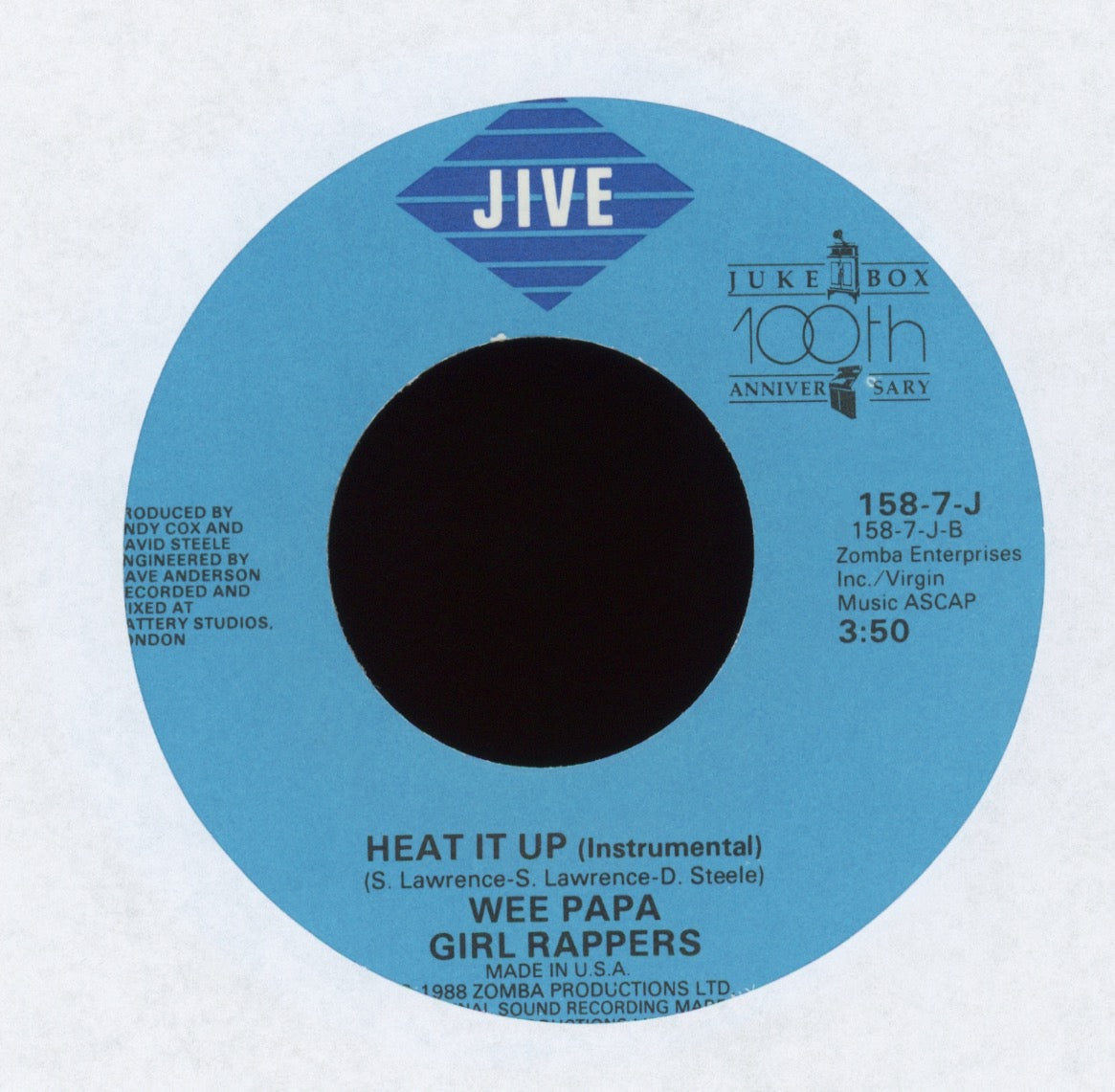 Wee Papa Girl Rappers - Heat It Up on Jive With Picture Sleeve