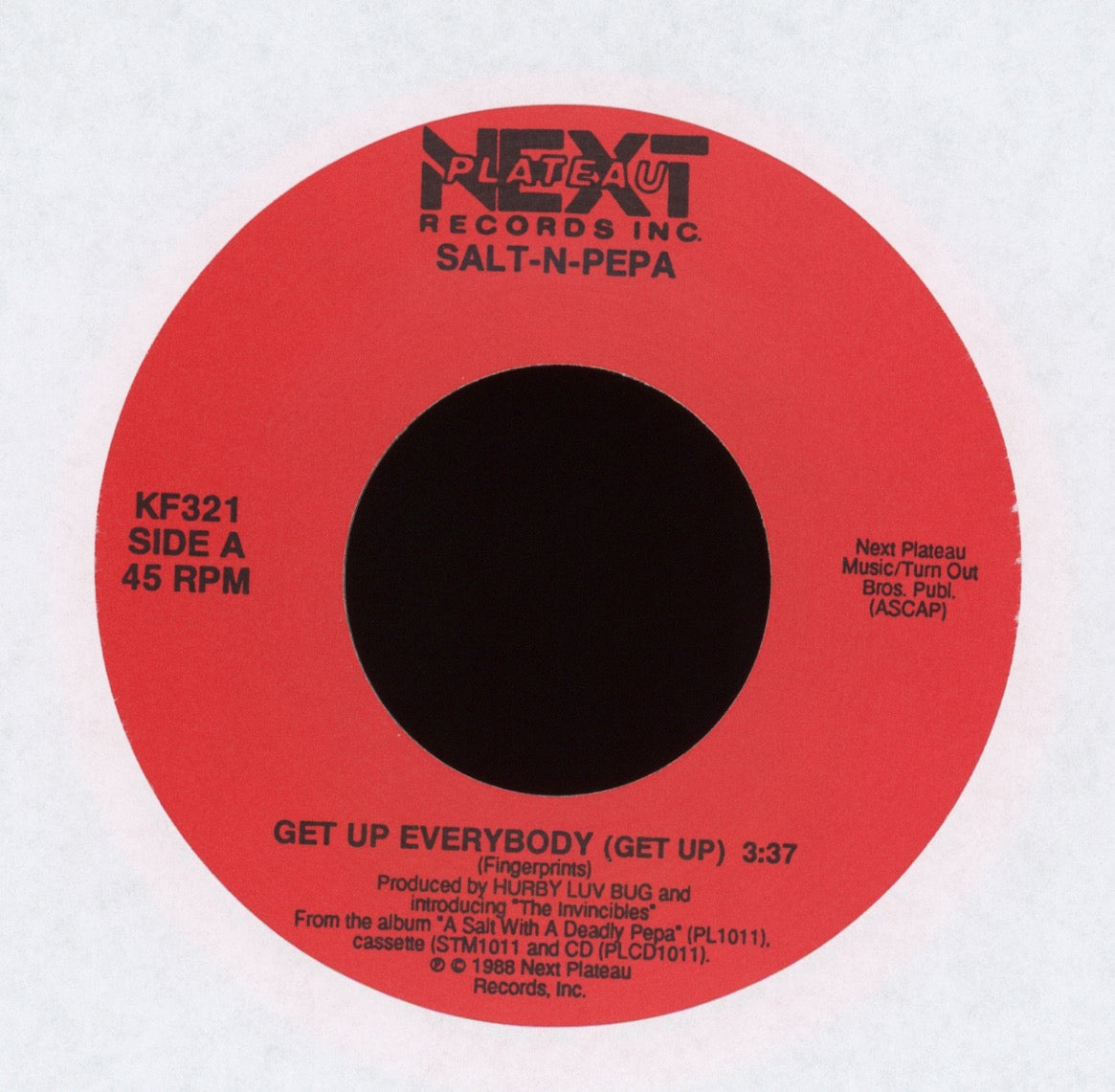 Salt 'N' Pepa - Get Up Everybody on Next Plateau With Picture Sleeve