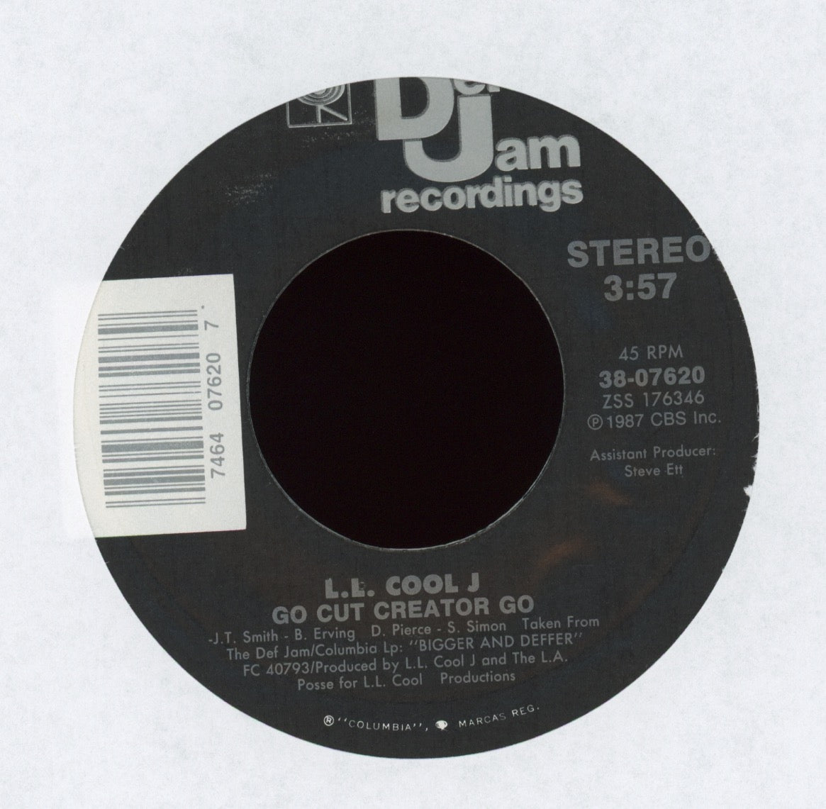 LL Cool J - Go Cut Creator Go on Def Jam With Picture Sleeve