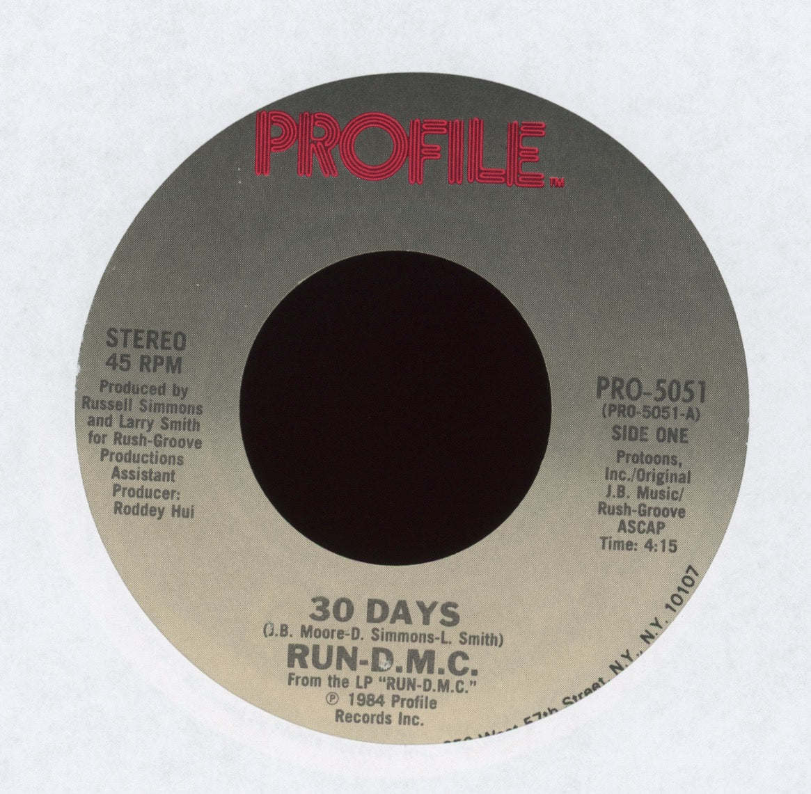 Run-DMC - 30 Days on Profile