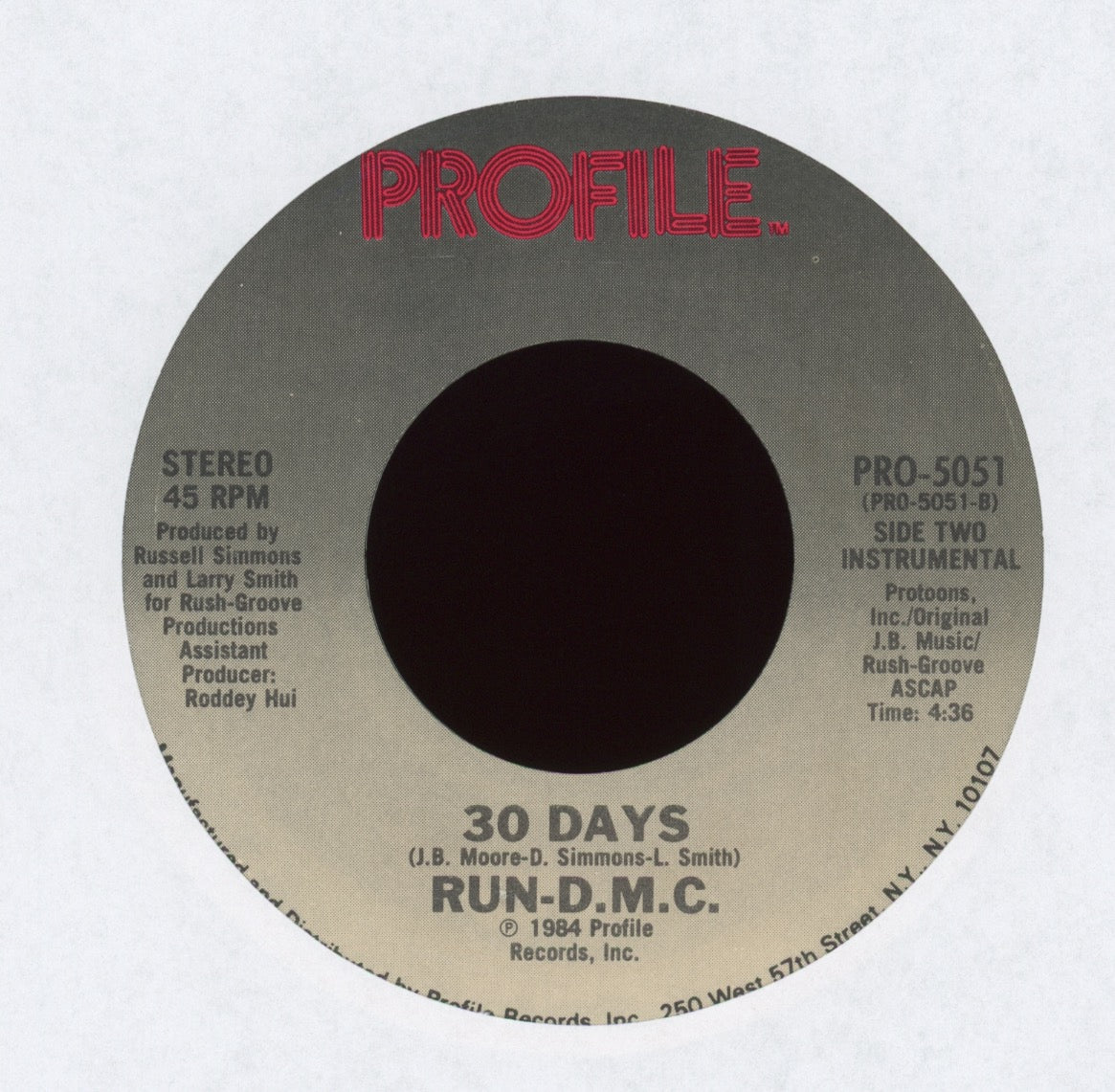 Run-DMC - 30 Days on Profile