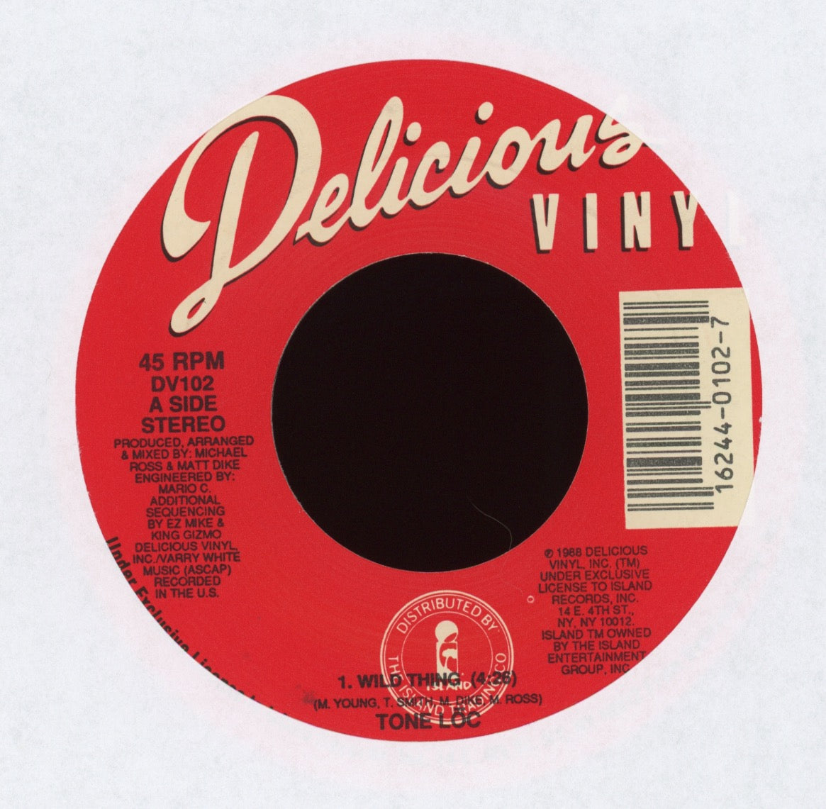 Tone Loc - Wild Thing on Delicious Vinyl Red Label