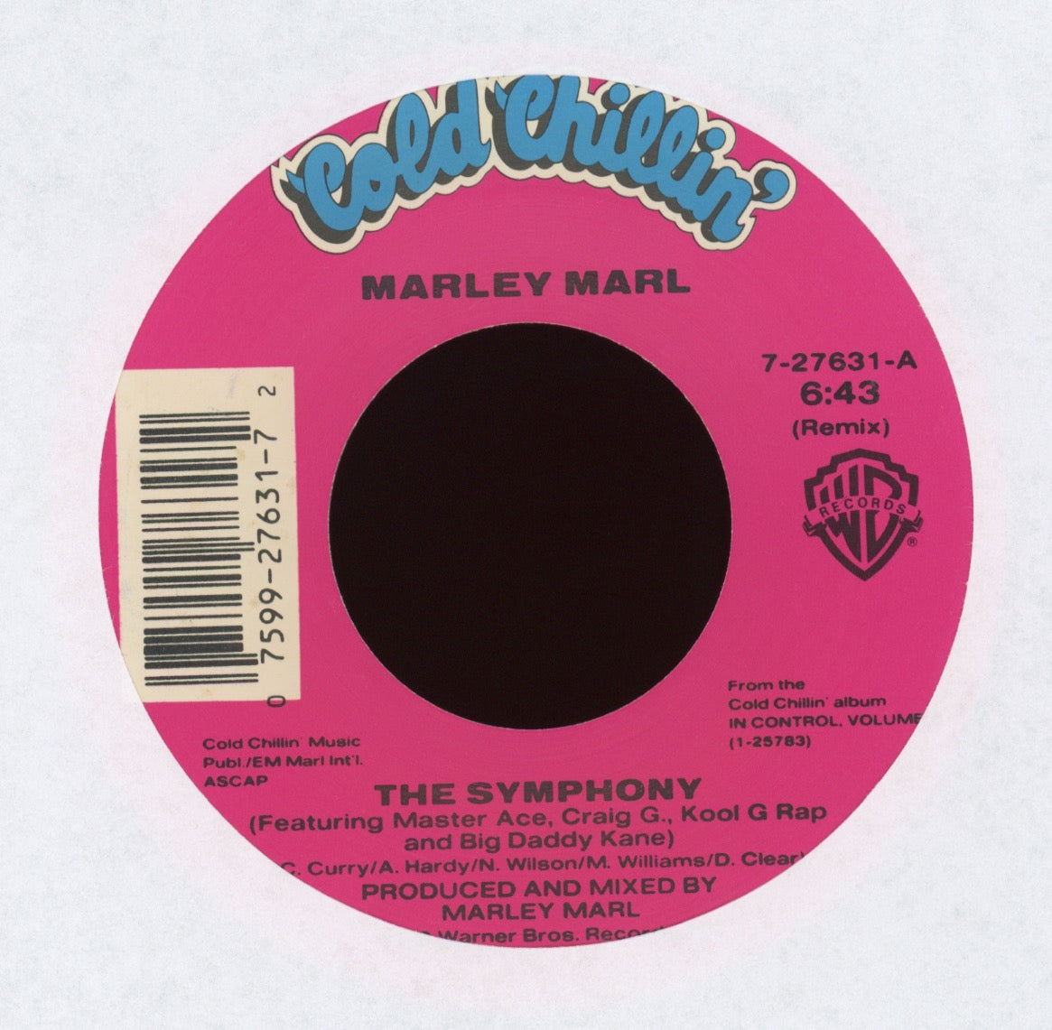 Cold Chillin Label Marley Marl - The Symphony on Cold Chillin'