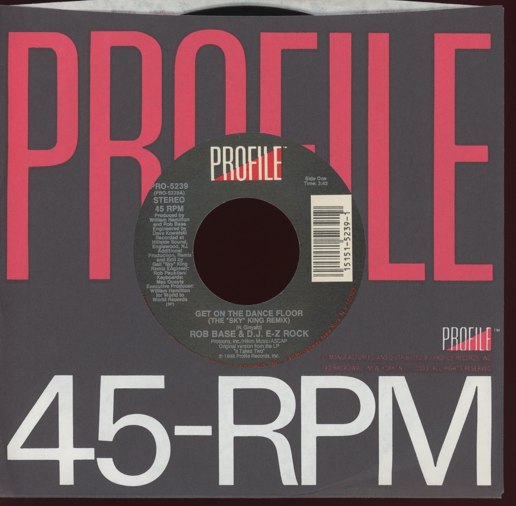 Rob Base & DJ E-Z Rock - Get On The Dance Floor on Profile