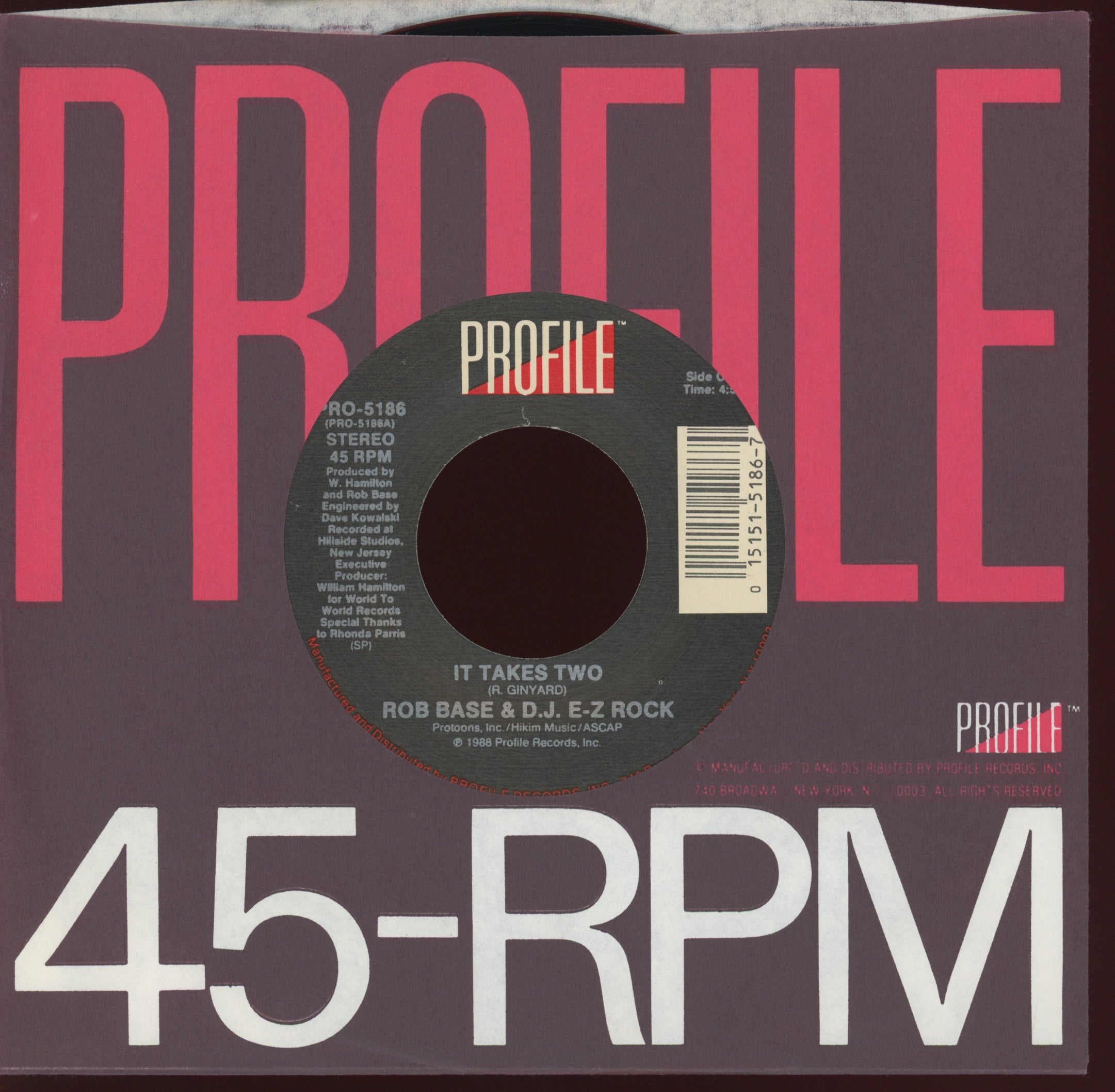 Rob Base & DJ E-Z Rock - It Takes Two on Profile