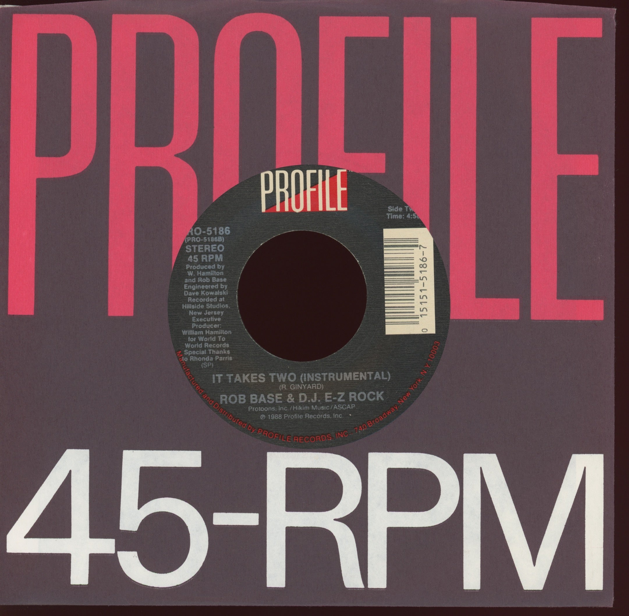 Rob Base & DJ E-Z Rock - It Takes Two on Profile