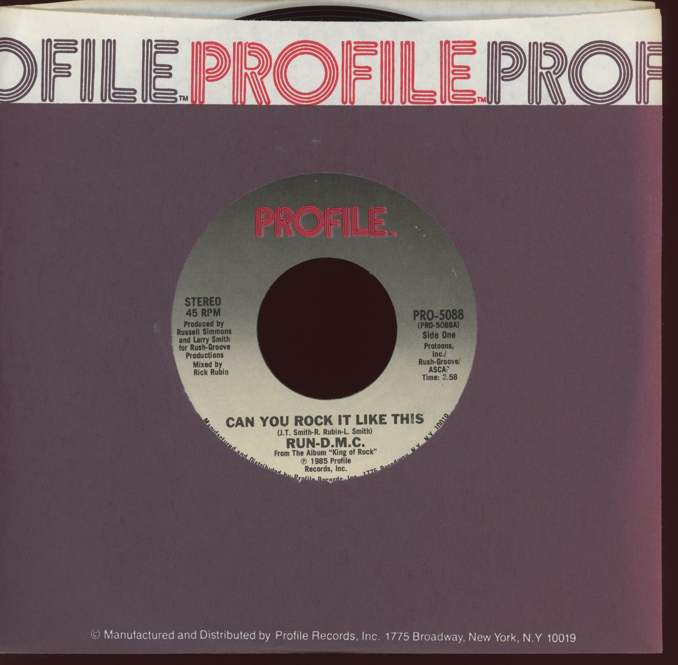 Run-DMC - Can You Rock It Like This on Profile