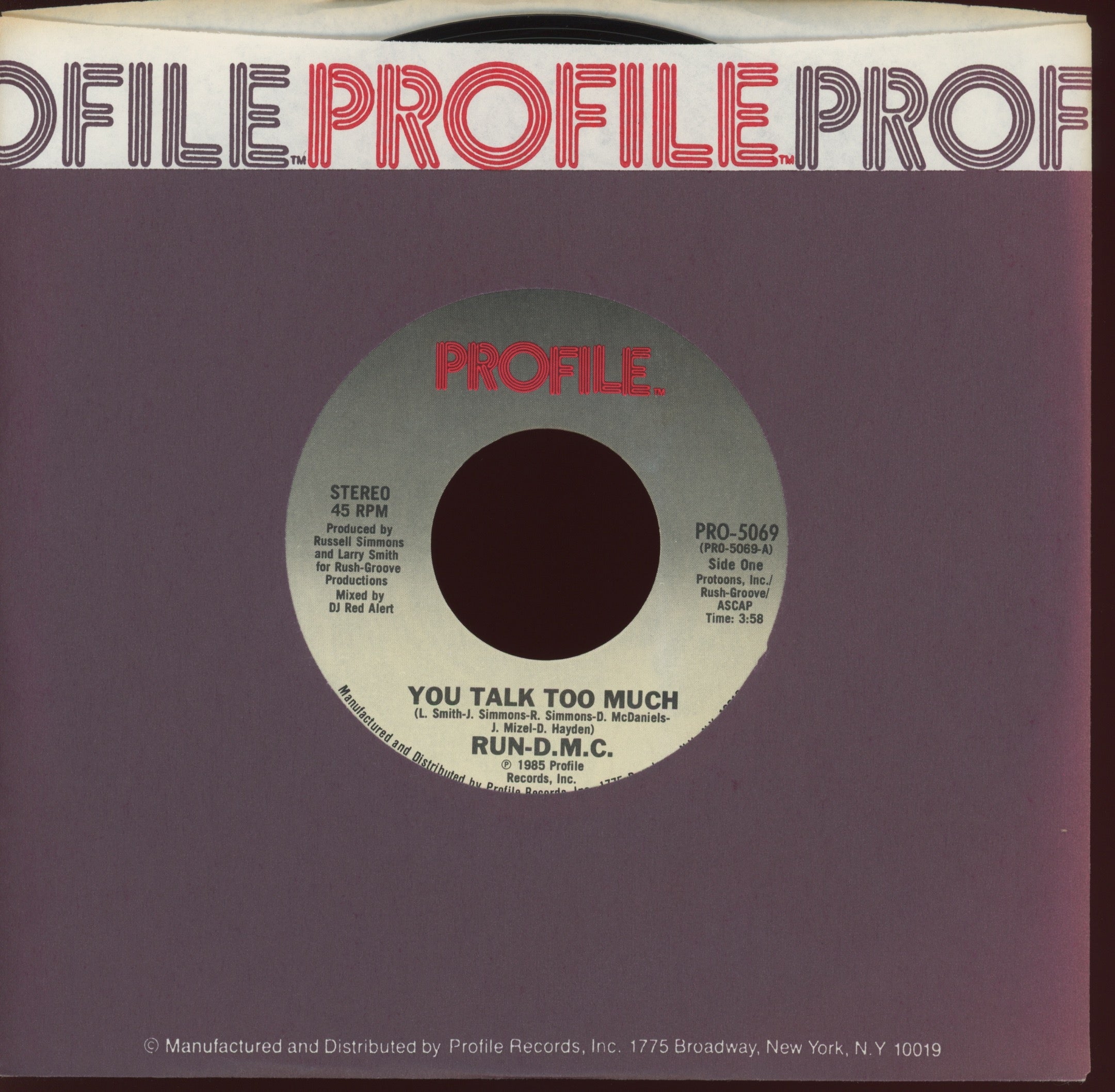 Run-DMC - You Talk Too Much on Profile