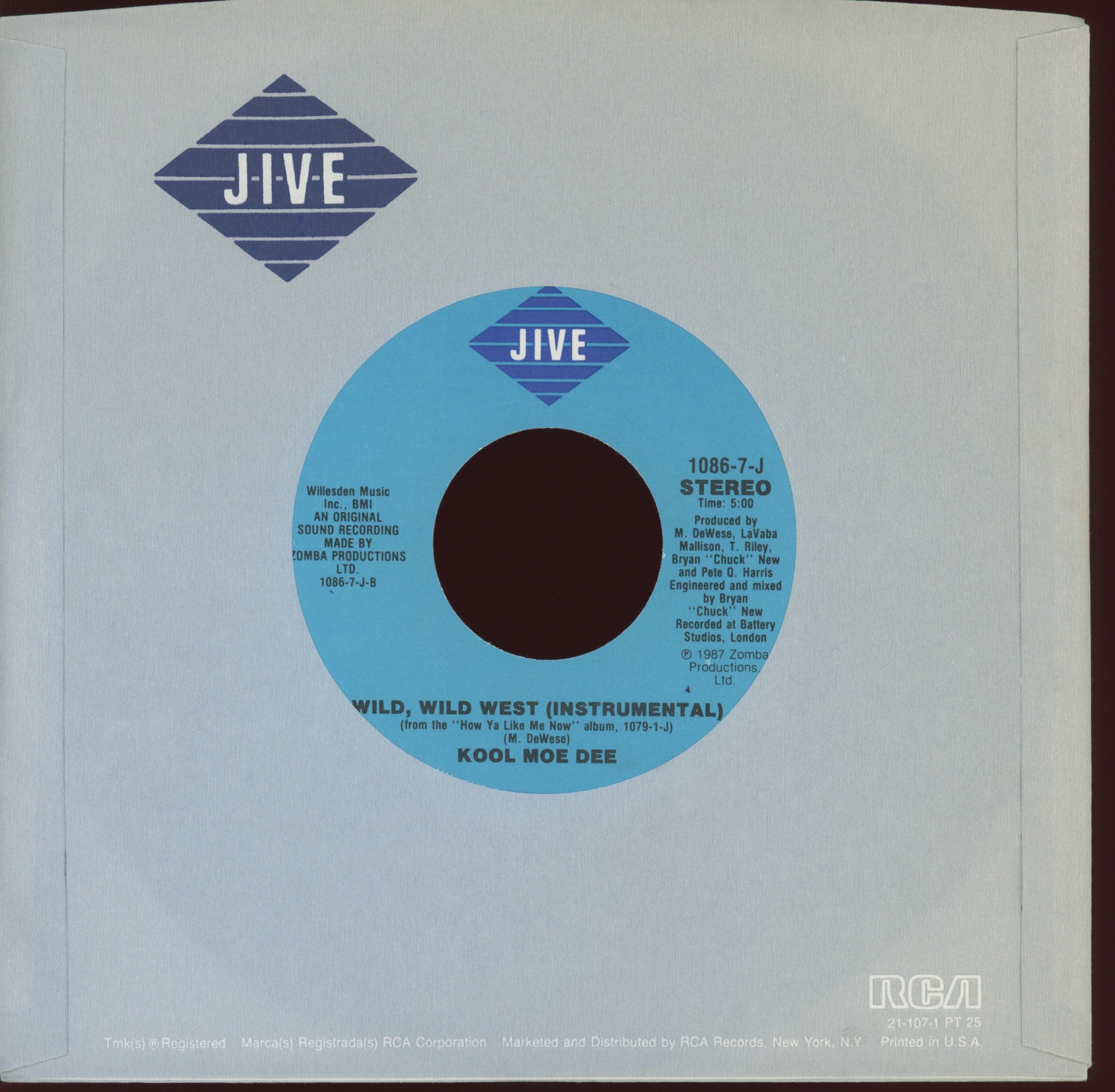 Kool Moe Dee - Wild, Wild West on Jive