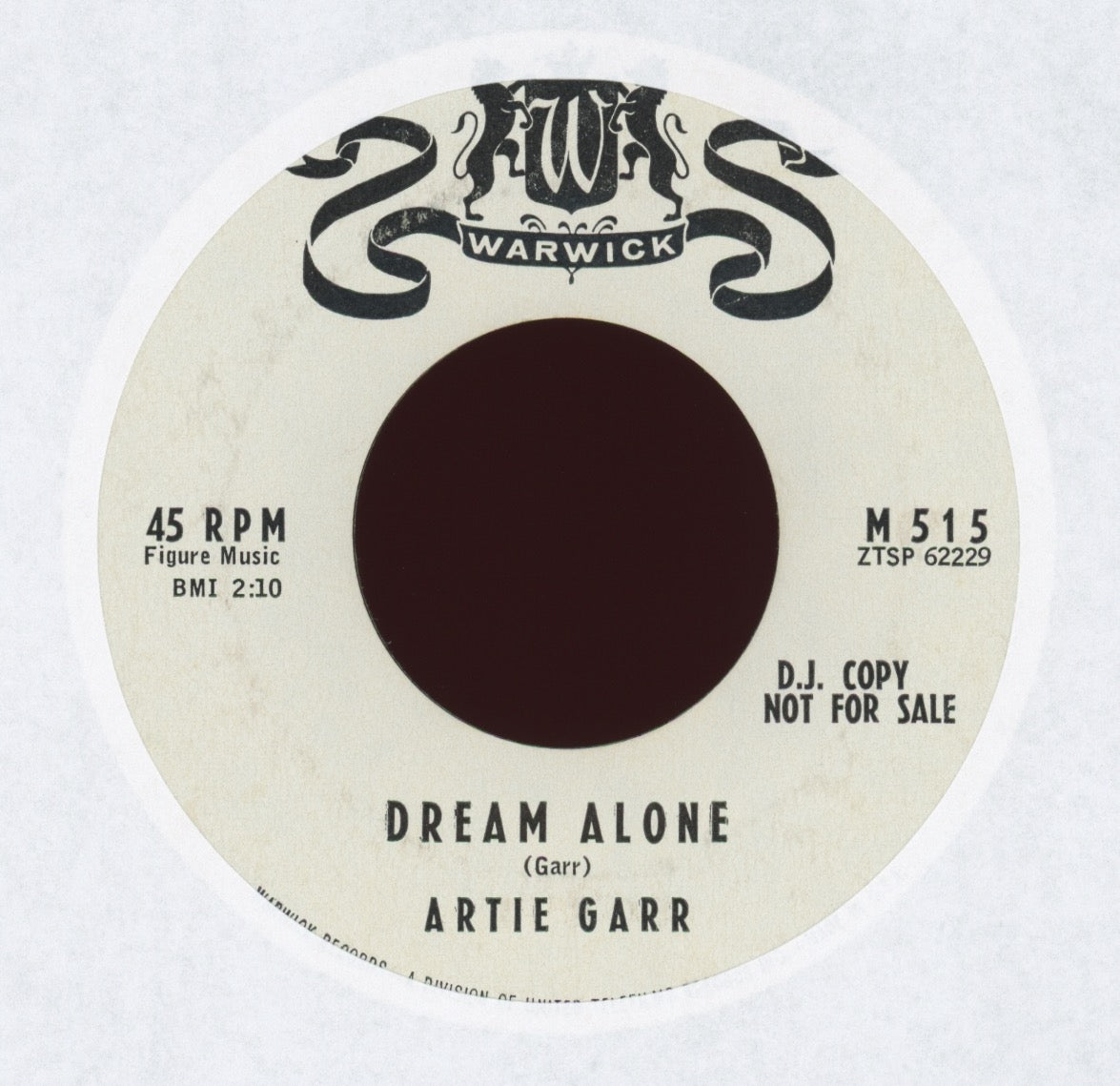 Artie Garr - Dream Alone on Warwick Promo Art Garfunkel