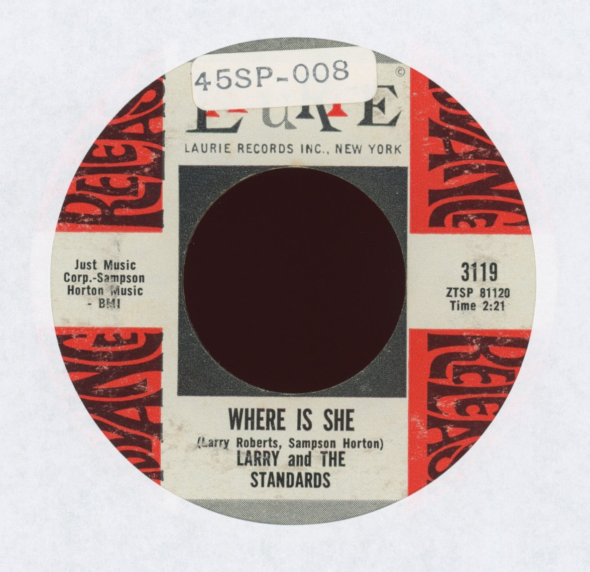 Larry & The Standards - Where Is She on Laurie Promo