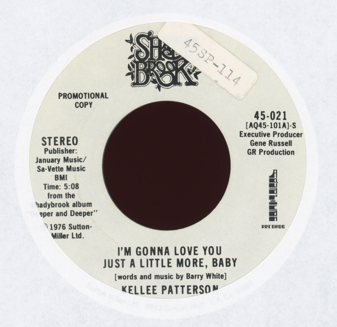 Kellee Patterson - I'm Gonna Love You Just A Little More, Baby on Shady Brook Promo
