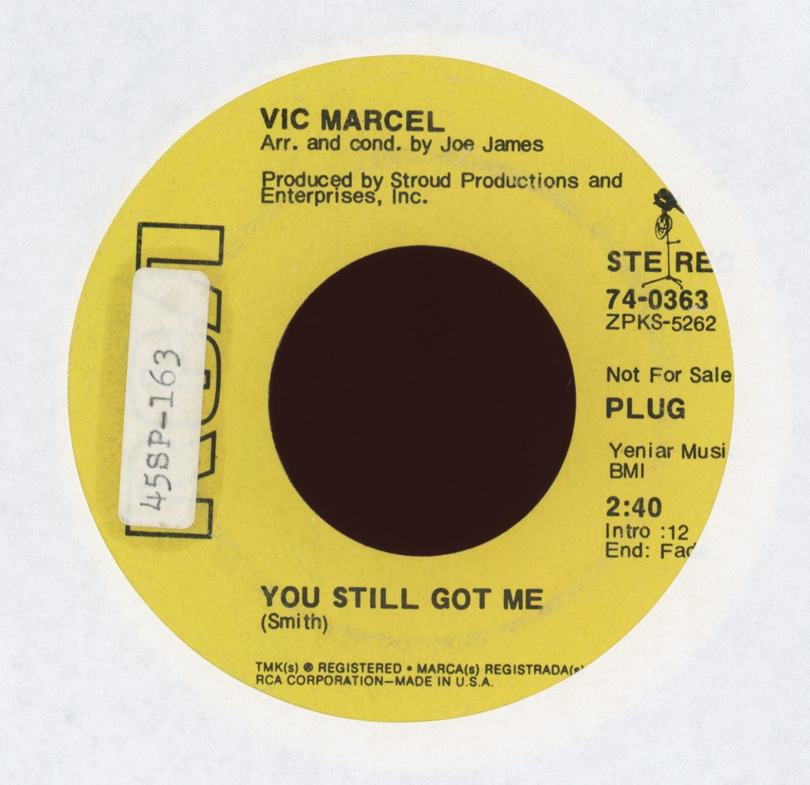 Vic Marcel - You Still Got Me on RCA Promo