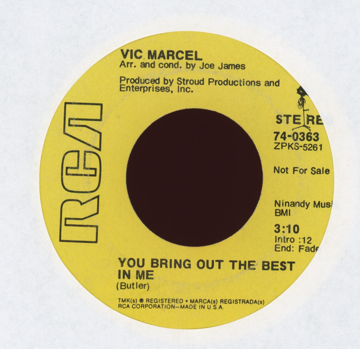Vic Marcel - You Still Got Me on RCA Promo