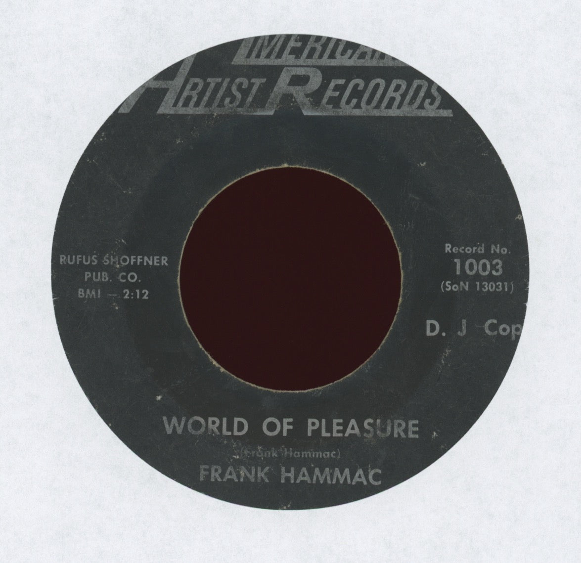 Frank Hammac - World Of Pleasure on American Artist Promo