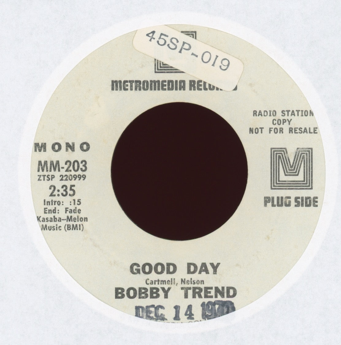 Bobby Trend - Good Day on Metromedia Promo