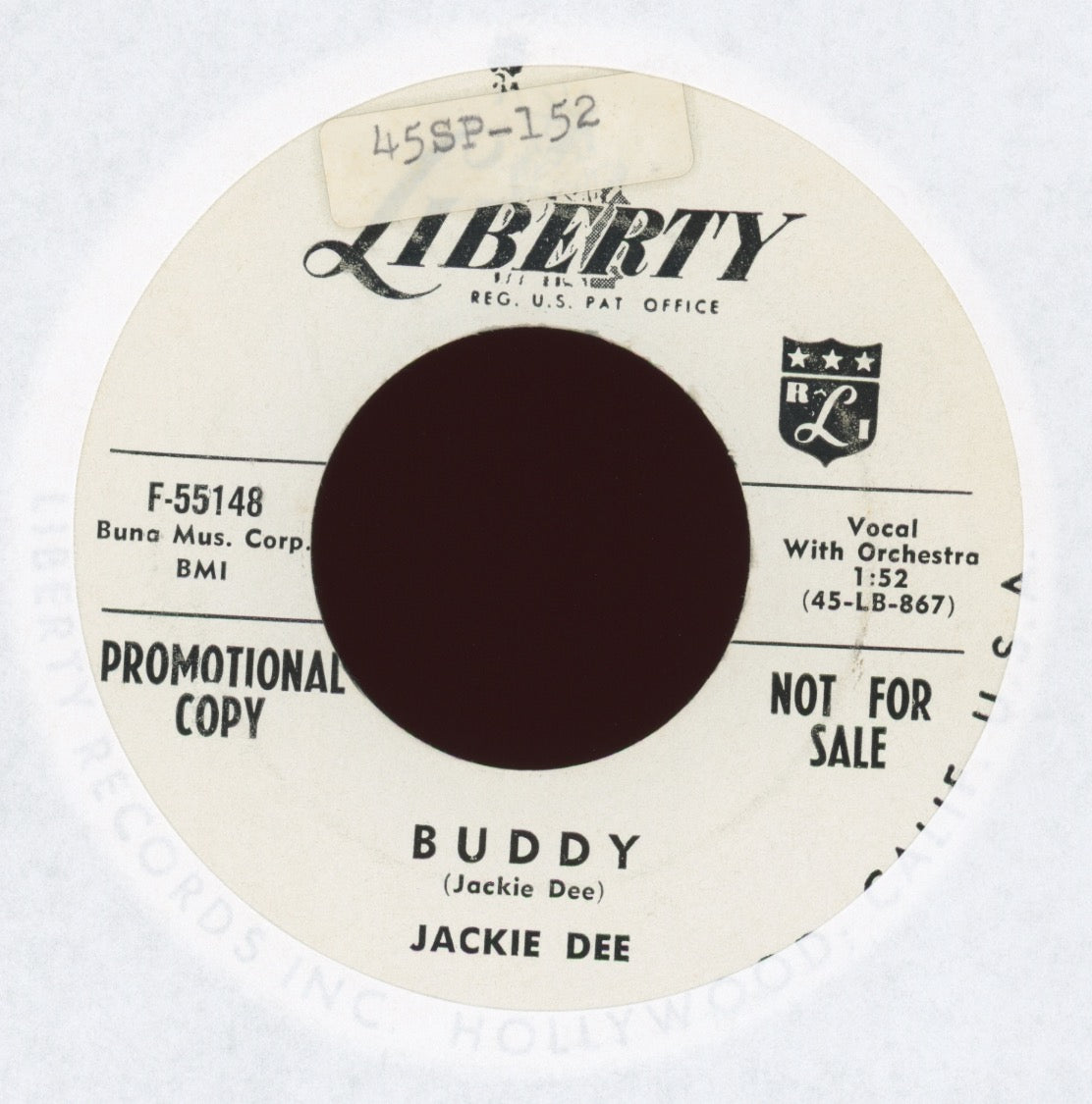 Jackie Dee - Buddy on Liberty Promo