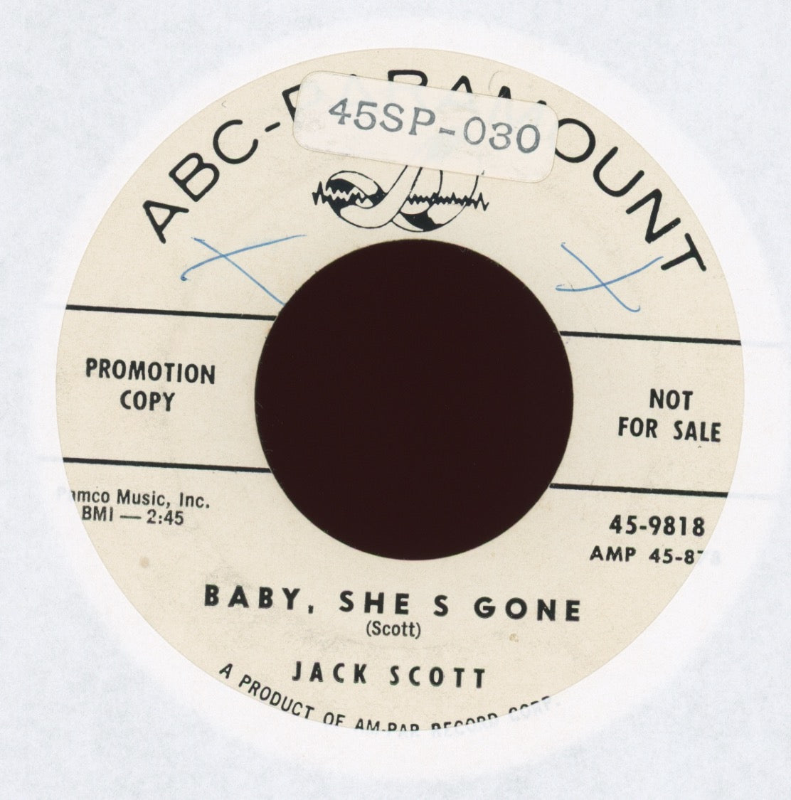 Jack Scott - Baby, She's Gone on ABC Paramount Promo