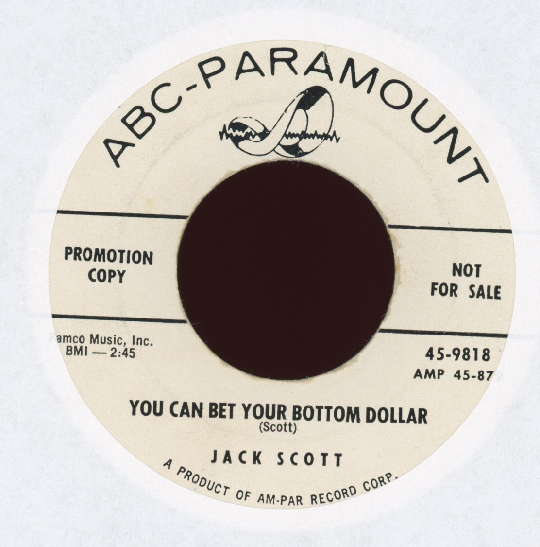Jack Scott - Baby, She's Gone on ABC Paramount Promo