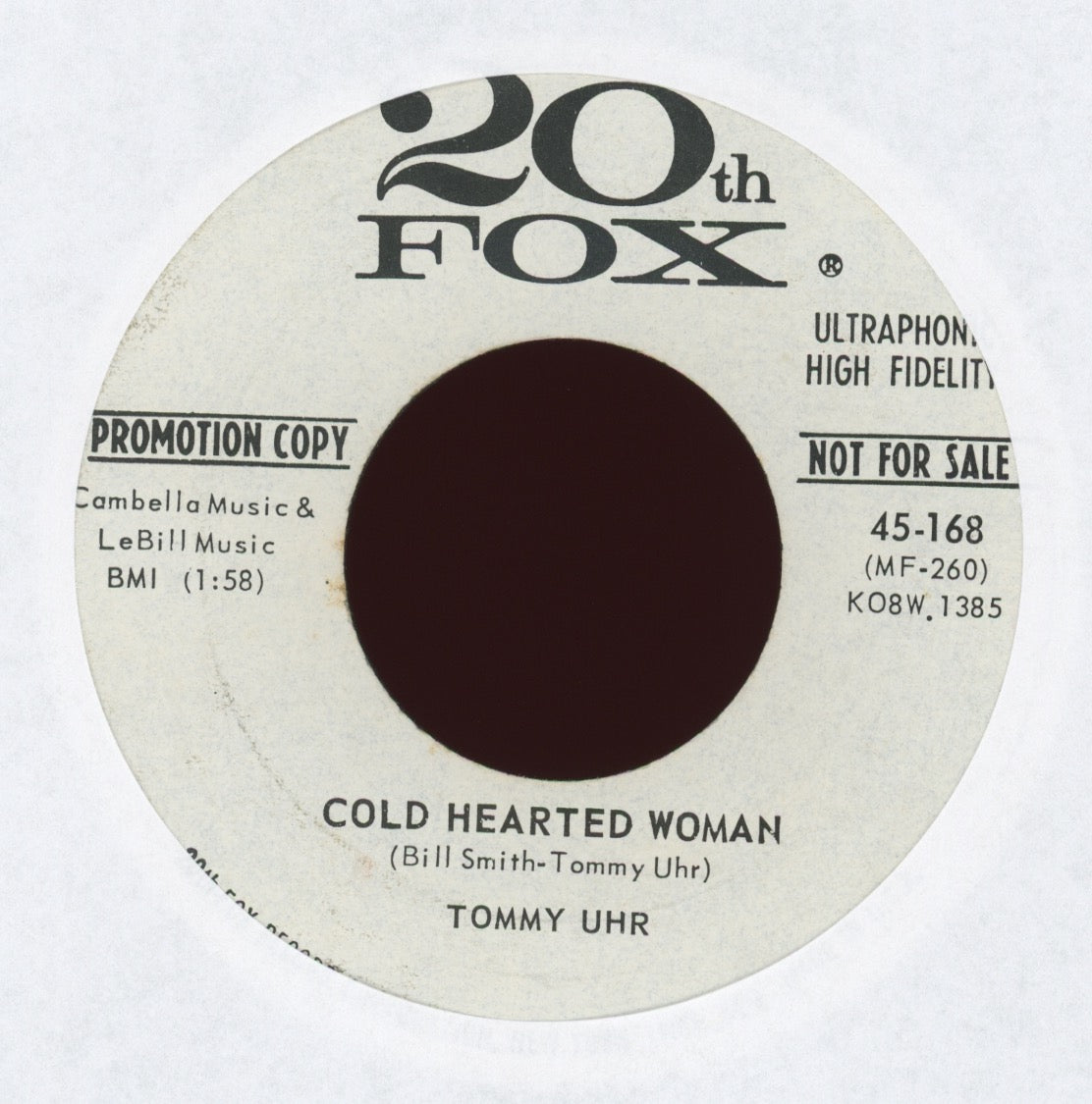 Tommy Uhr - Cold Hearted Woman on 20th Fox Promo