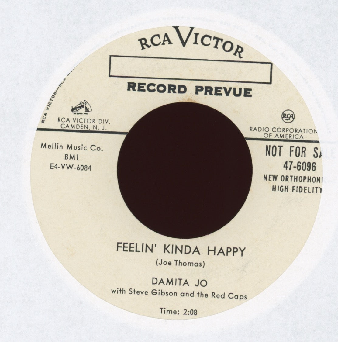 Steve Gibson And The Red Caps - Nuff Of That Stuff on RCA Promo