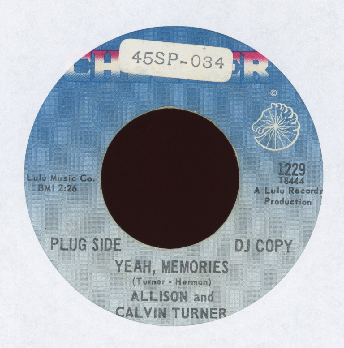 Allison and Calvin Turner - Yeah Memories on Checker Promo