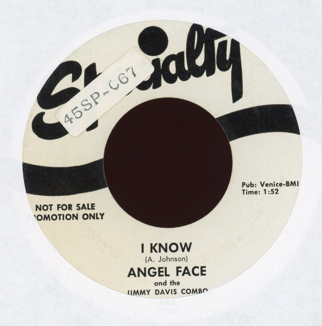 Angel Face - I Know on Specialty Promo