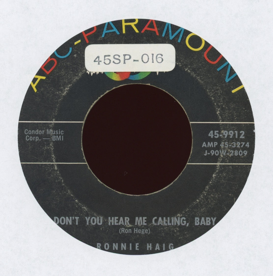 Ronnie Haig - Don't You Hear Me Calling, Baby on ABC Paramount
