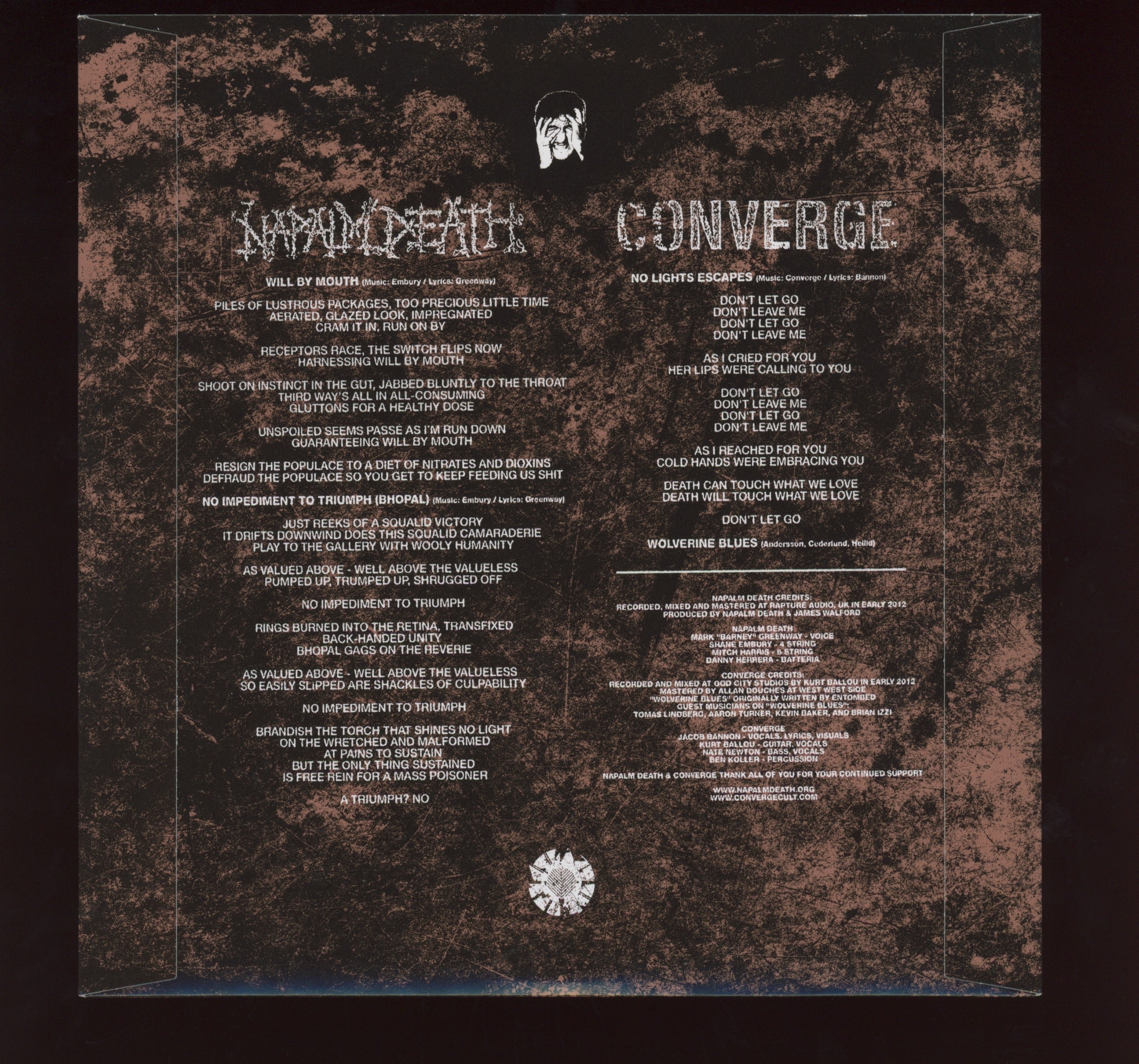 Converge / Napalm Death - Self Released Pink Fluorescent Split 7"