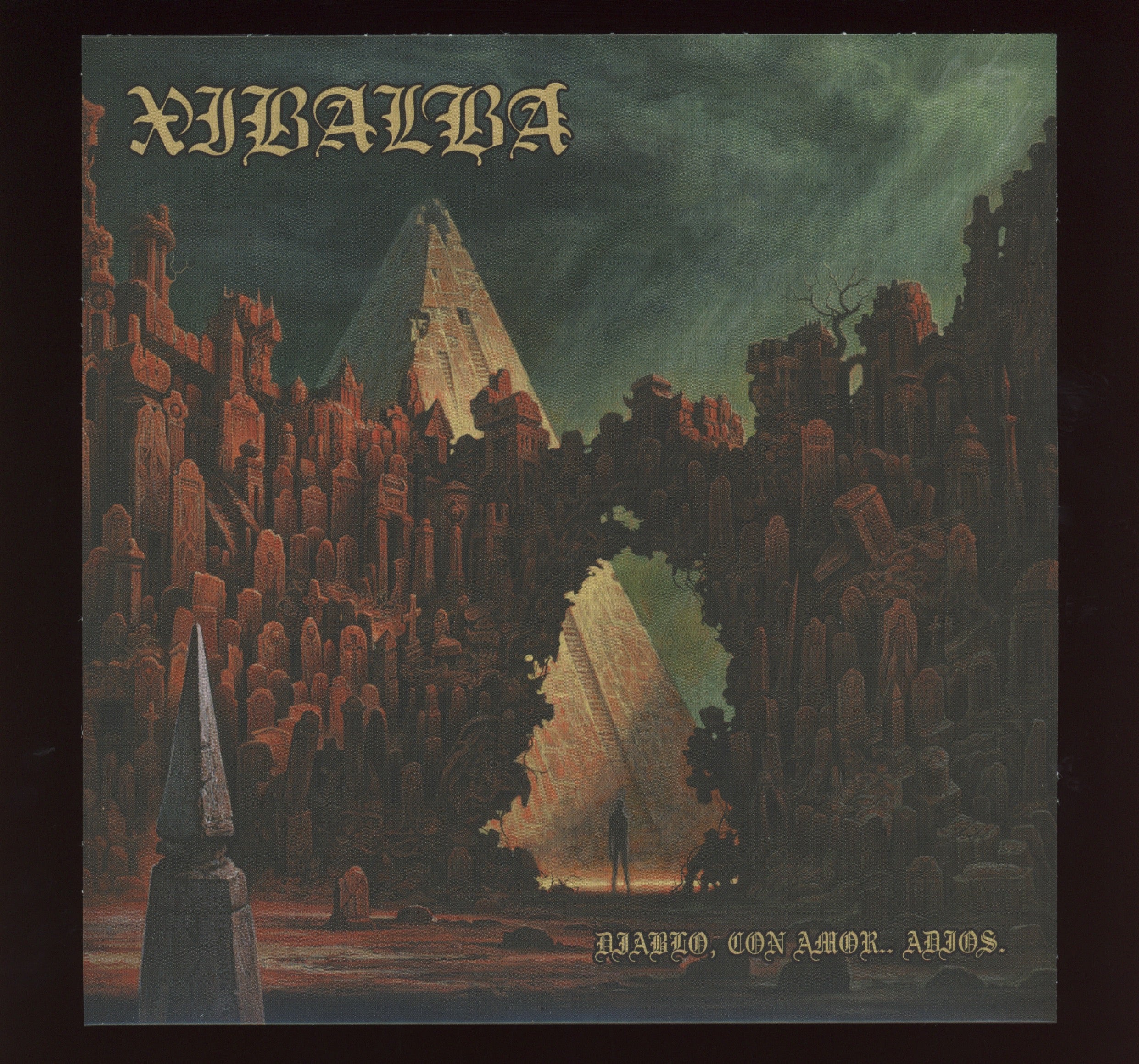 Xibalba - Diablo, Con Amor.. Adios. on Closed Casket Activities Bronze with Copper Splatter 7"