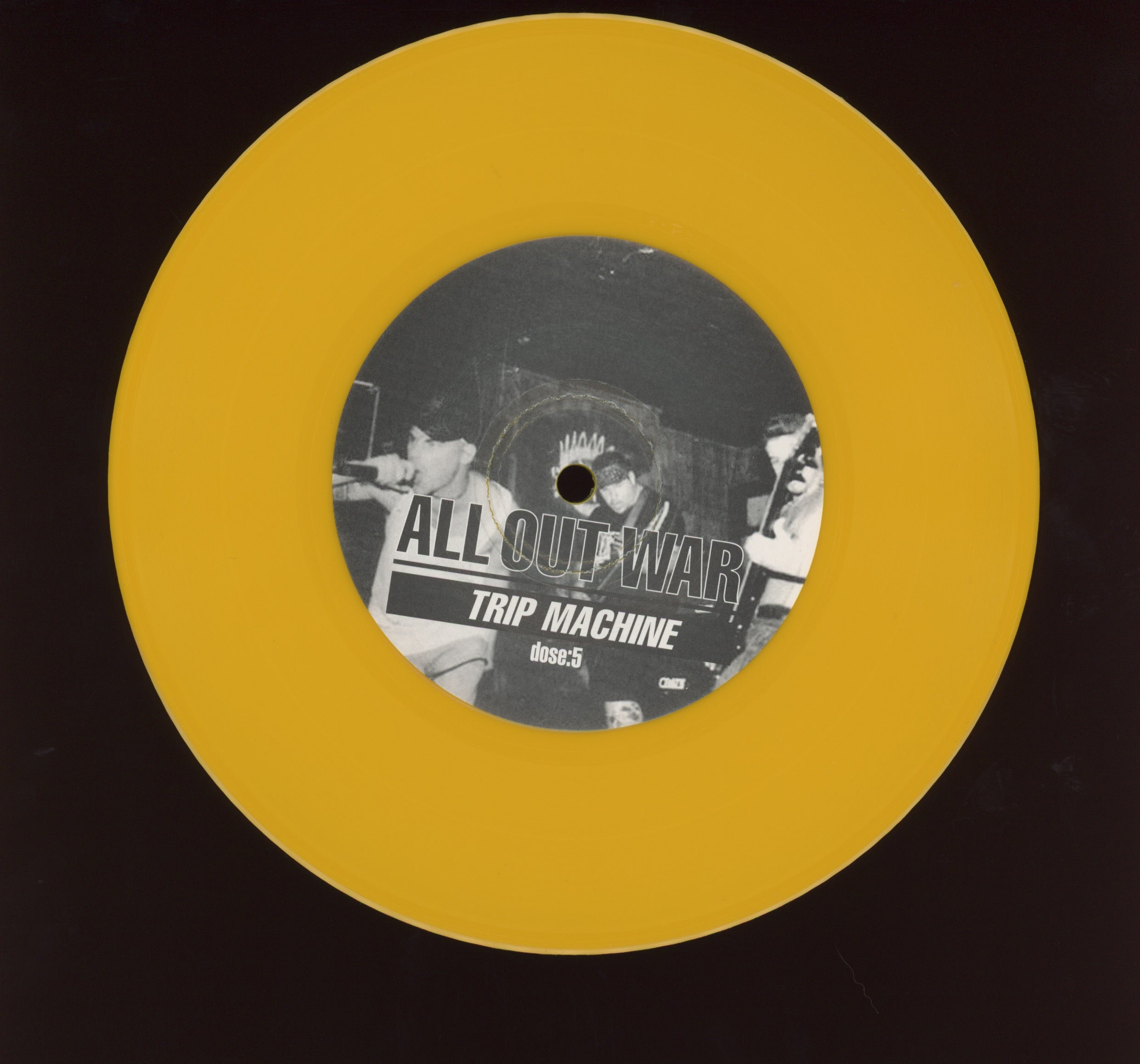 All Out War - Hymns Of The Apocalypse on Trip Machine Opaque Yellow Vinyl 7"