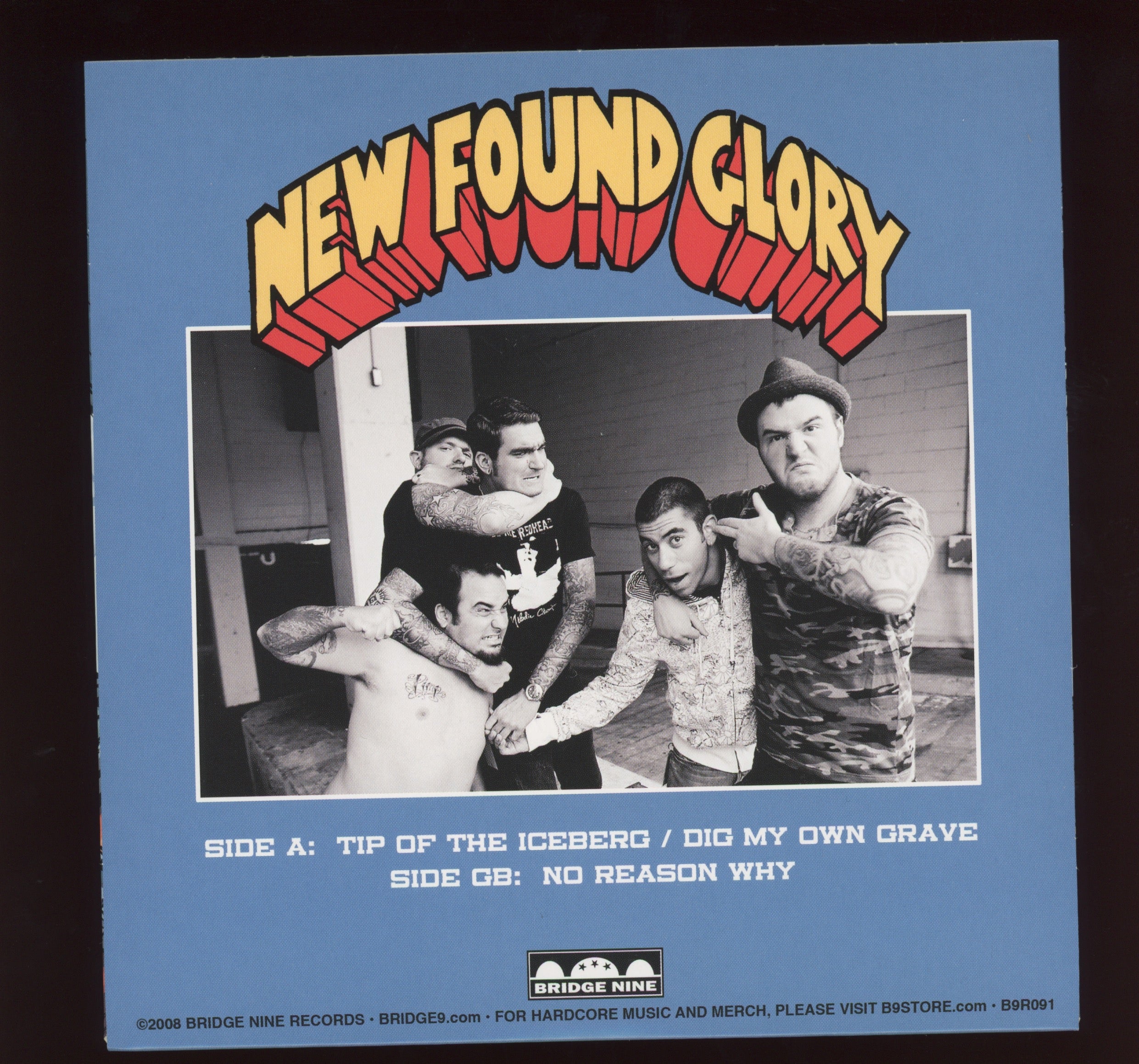 New Found Glory - Tip Of The Iceberg on Bridge Nine Red White and Blue Splatter 7"