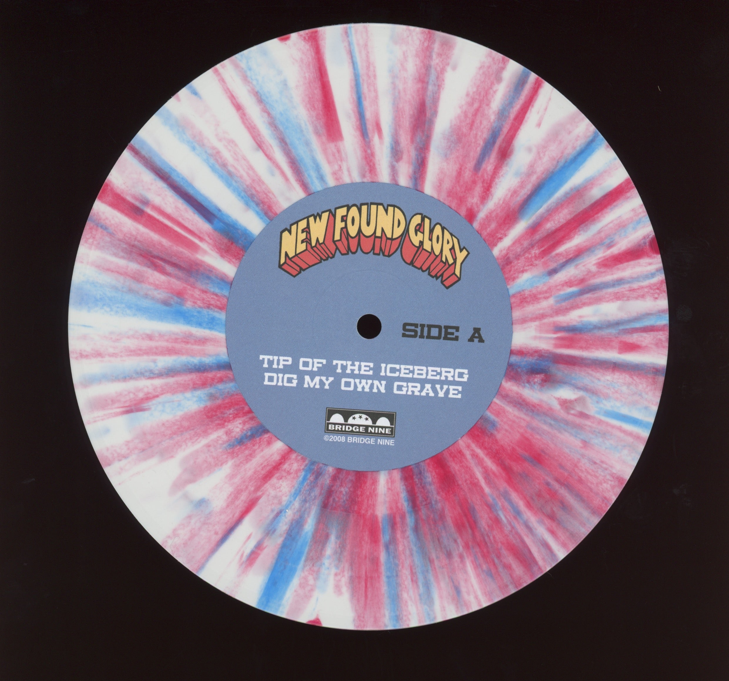 New Found Glory - Tip Of The Iceberg on Bridge Nine Red White and Blue Splatter 7"