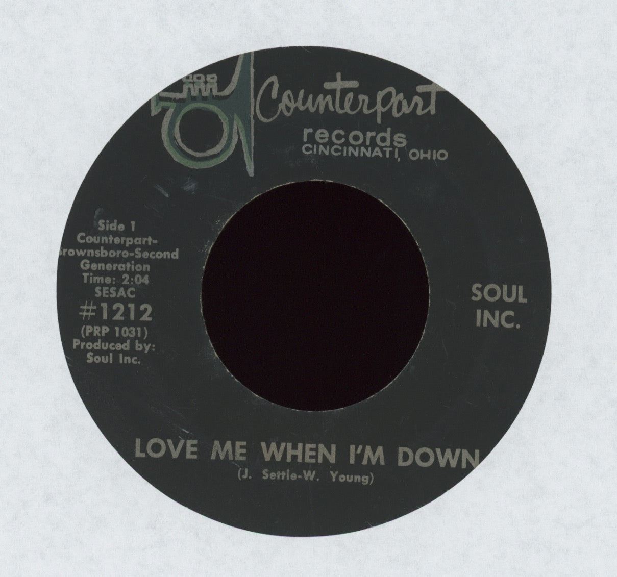 Soul, Inc. - Love Me When I'm Down / I Belong To Nobody on Counterpart