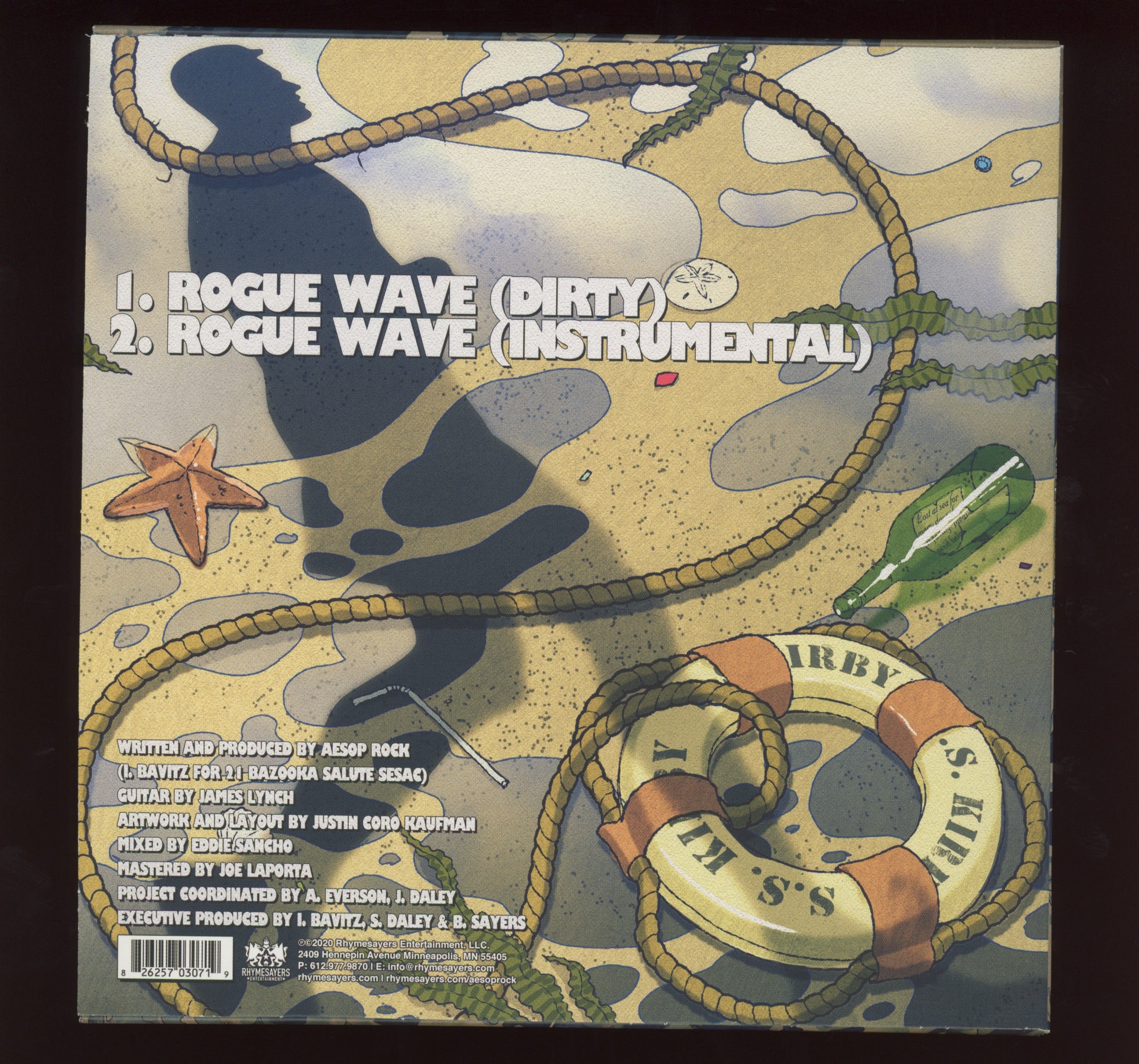 Aesop Rock - Rogue Wave on Rhymesayers Limited Blue 7"