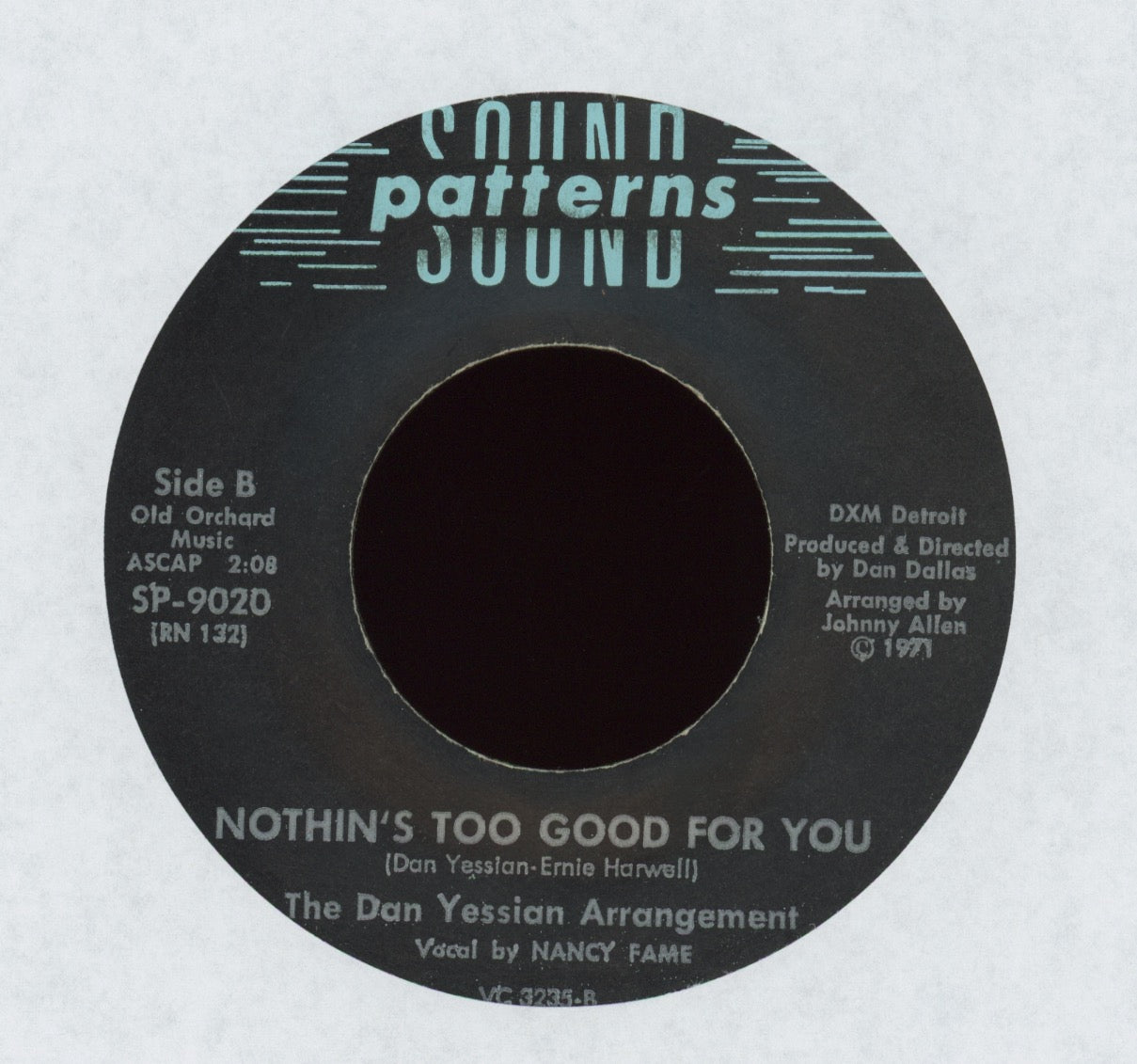 Dan Yessian With Nancy Fame - Nothin's To Good For You on Sound Patterns