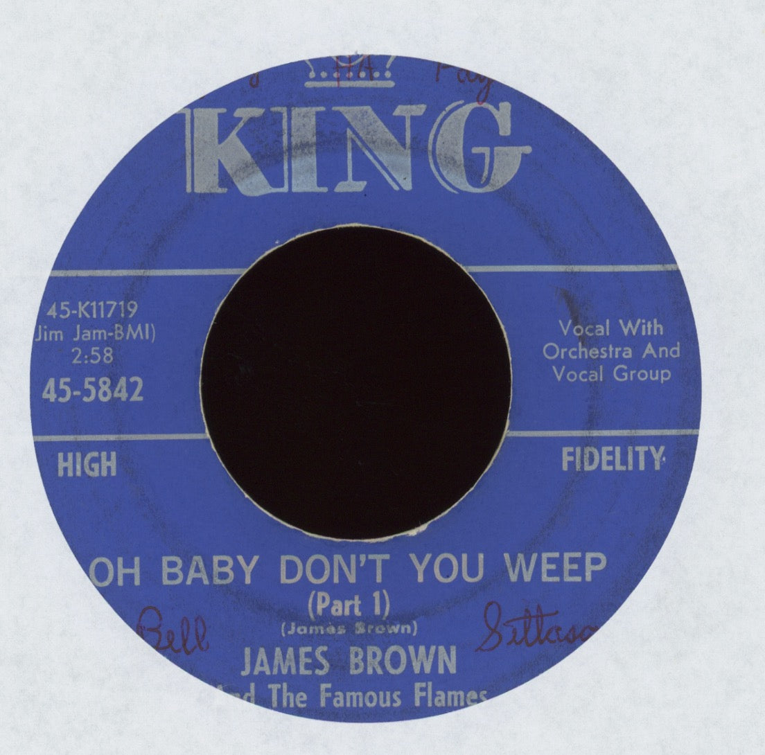 James Brown & The Famous Flames - Oh Baby Don't You Weep with Picture Sleeve