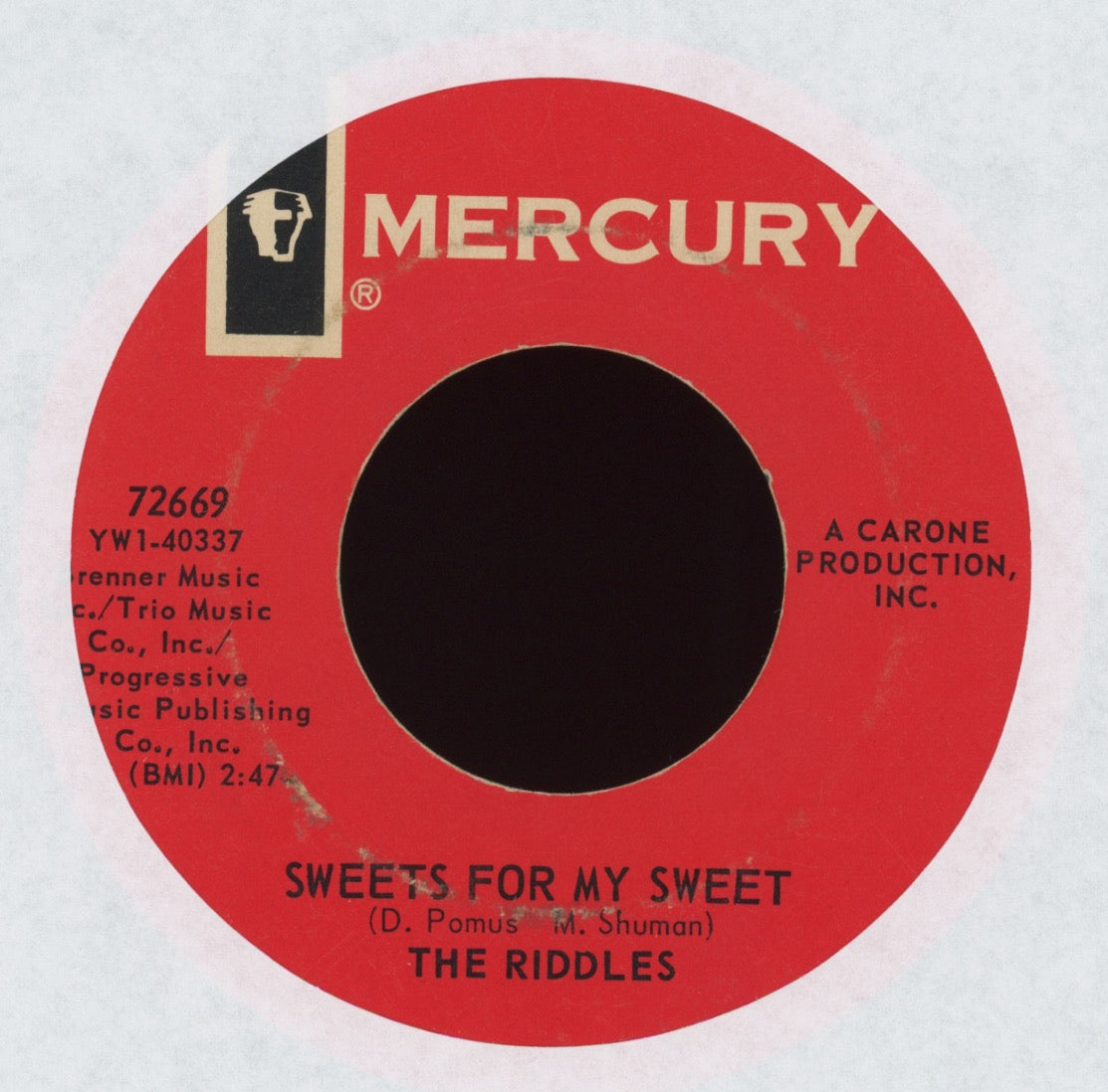 The Riddles - It's One Thing To Say on Mercury