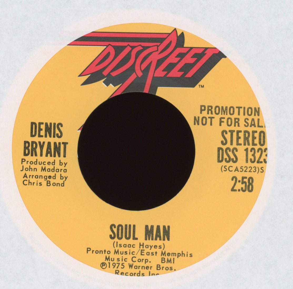 Dennis Bryant - Soul Man on Discreet Promo