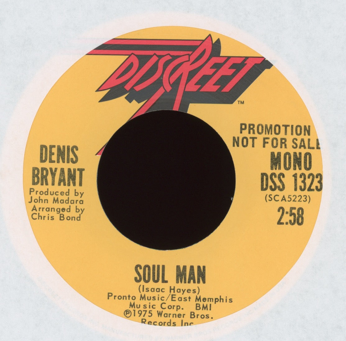 Dennis Bryant - Soul Man on Discreet Promo