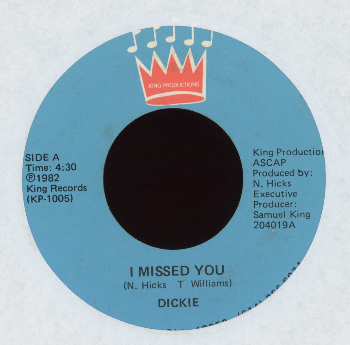 Dickie - I Missed You on King Records Modern Sweet Soul
