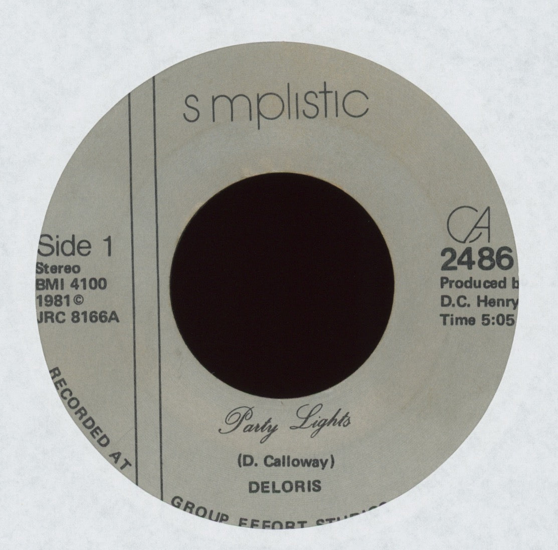 Deloris - Every Now & Then / Party Lights on Simplistic Rare Sweet Modern Soul