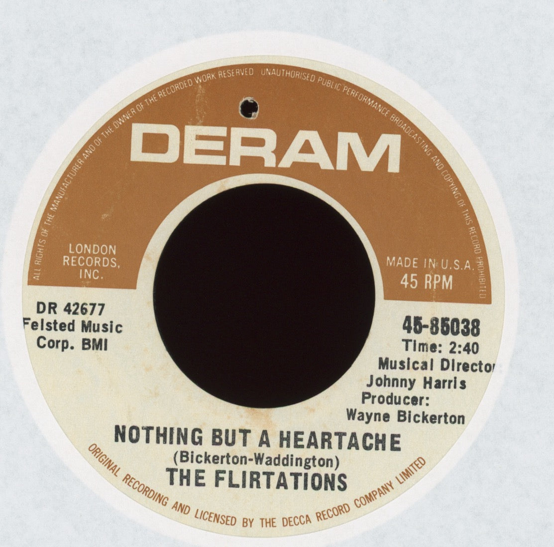 The Flirtations - Nothing But A Heartache on Deram