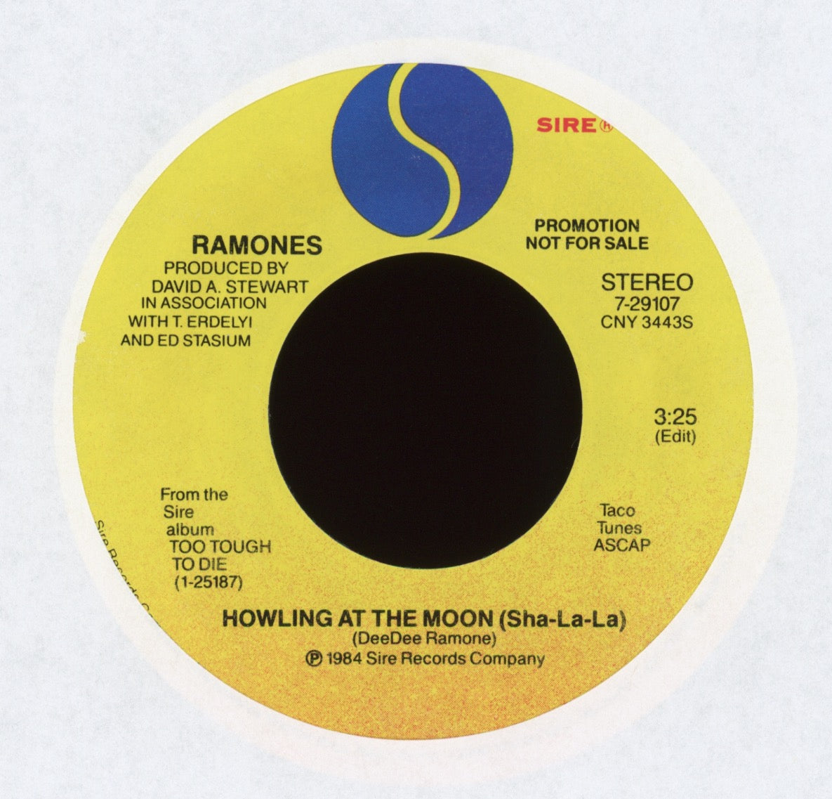 Ramones - Howling At The Moon (Sha-La-La) on Sire Promo