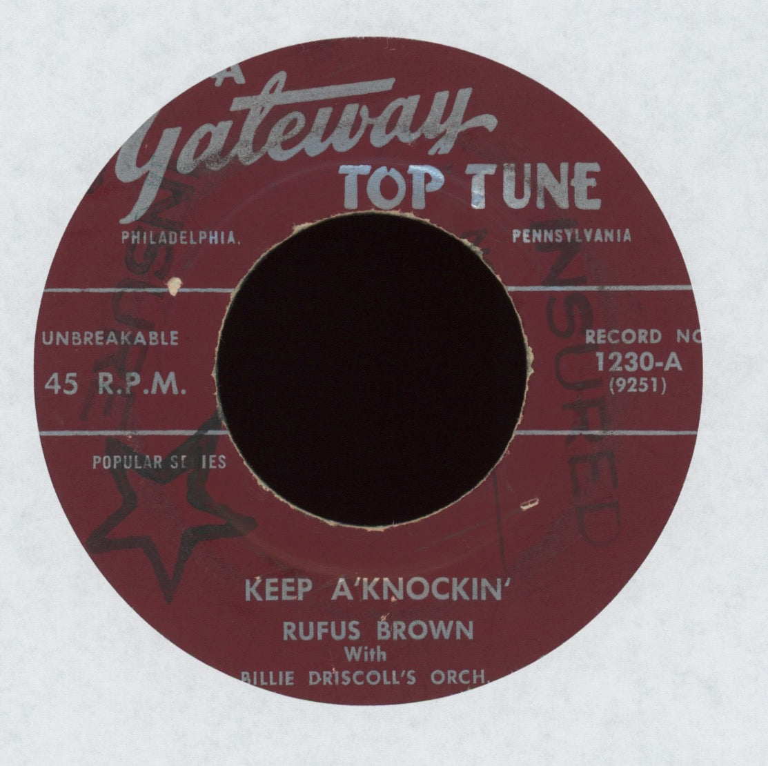 Rufus Brown - Keep A'Knockin' on Gateway Top Tune
